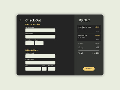 Credit Card Check Out, DailyUI: 002 checkout dailyui design mobile design ui