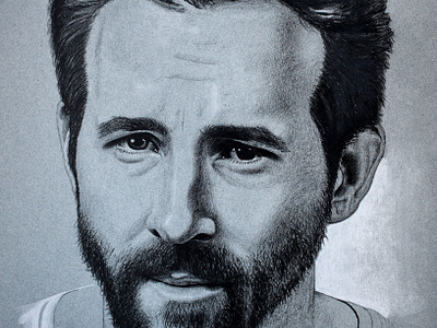 Ryan Reynolds – Colored Pencil Portrait black and white colored pencil drawing illustration portrait portrait drawing prismacolor ryan reynolds traditional art