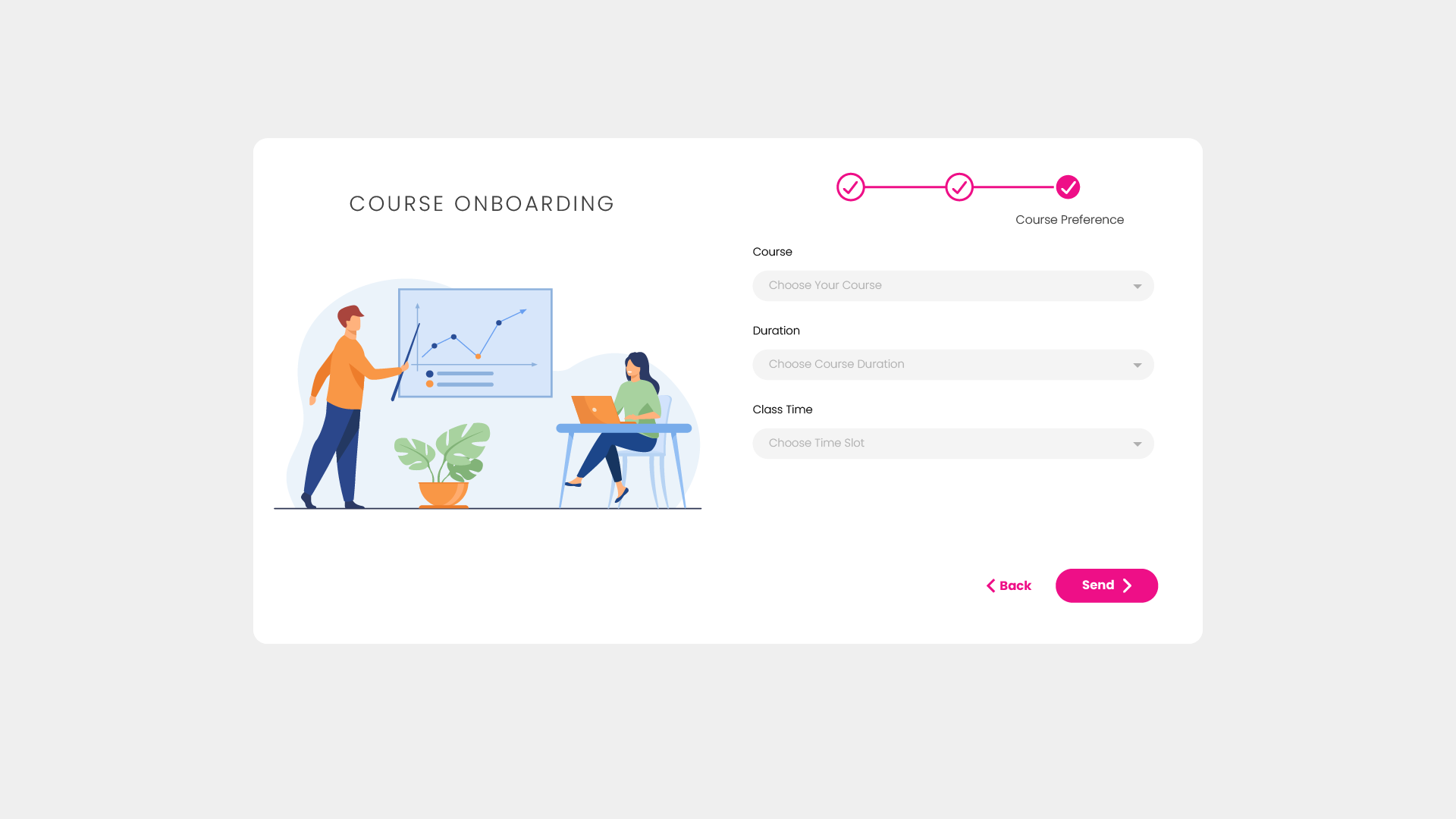 Course On-boarding - Form Design adobe illustrator branding form design graphic design minimal ui vector