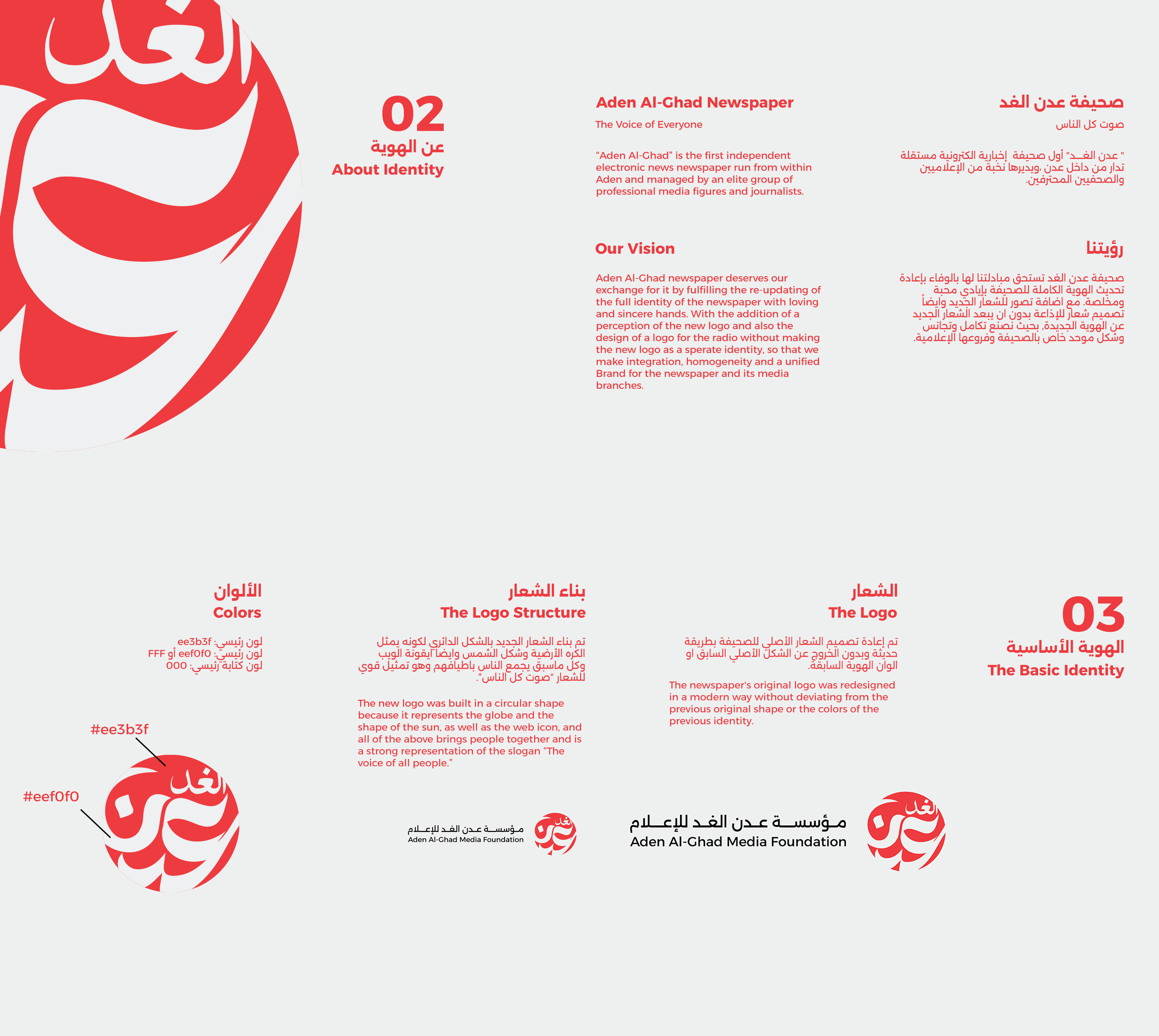 The Rebranding of Aden Alghad Newspaper and Radio - عدن الغد aden alghad arabic bragi bragi studio branding graphic design logo newspaper radio yemen عدن الغد