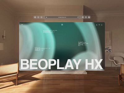 Beoplay HX Vision Pro Transparent Website animation beoplay hx concept ui ux vision pro webdesign website