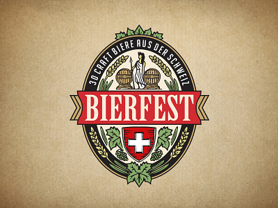 Bierfest (2014) 99designs beer crest emblem fest graphic design logo logolounge retro vintage