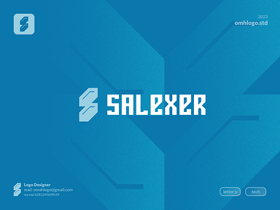 Salexer Logo branding design flat design icon illustration letter s logo logo design logotype minimal modern s tech technology ui