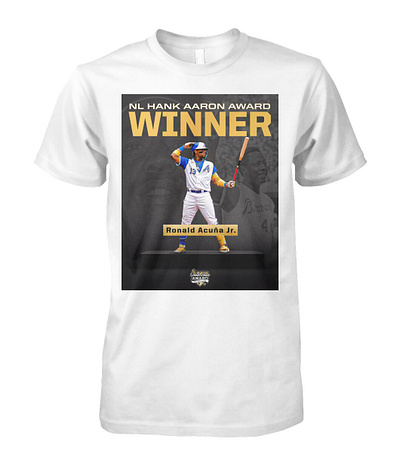 Ronald Acuña Jr Hank Aaron Award Winner 2023 Shirt hank aaron award winner 2023 ronald acuña jr shirt shirts t shirt