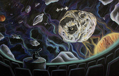 In 2026 asteroid illustration nasa painting planet planetarium sky space