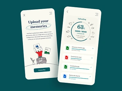 Daily UI : 031 File Upload 📁 dailyui dailyuichallenge designinspiration fileupload memorysharing mobile mobiledesign photosharing productdesign ui uichallenge uidesign upload userinterface ux webdesign
