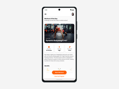 Daily UI Challenge | Workout of the day auto layout daily ui daily ui 62 daily ui challenge design figma figma auto layout ui ui design workout of the day