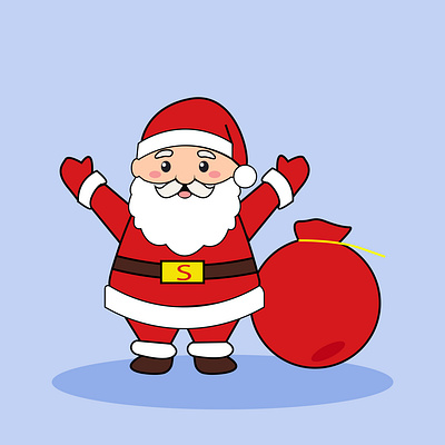 Santa Time. branding christmas design graphic design illustration santa santa claus vector