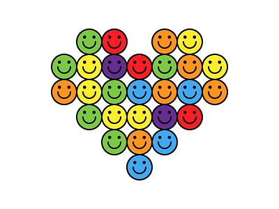 Smiley Heart v2 adobeillustrator art artwork design dribbble heart illustration smileys vector