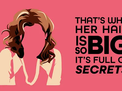 Mean Girls – Gretchen – Vector color gretchen illustration line art mean girls portrait text type vector