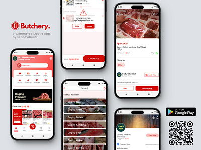 UI and Apps E-commerce Butchery app application apps graphic design mobileapp ui ui desain uiux