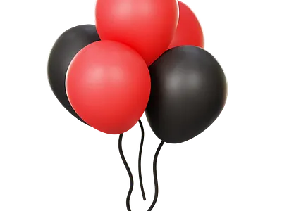 Baloons Black Friday 3D Illustration 3d 3d modeling graphic design icon illustration