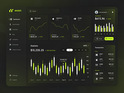 Trading - Invesment Desktop Version clean crypto cryptocurrency design desktop finance financial fintech gradient interface invesment saas trading ui ux wallet web app web design