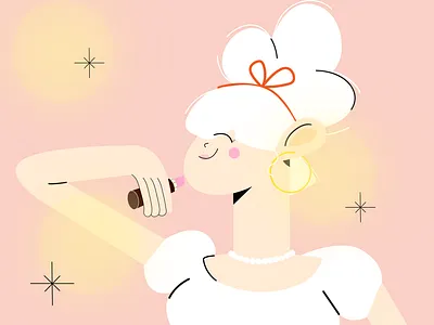 Pretty Lady adobe illustrator designer graphic designer illustrator joyful photoshop webillustrators women