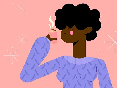 Winter and cup of coffee❤️❄️ adobe illustrator graphic design illustrator webcharacter webillustrators