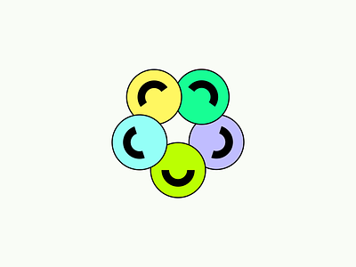 Colorful circle smile logo circle logo colorful logo logo smile logo