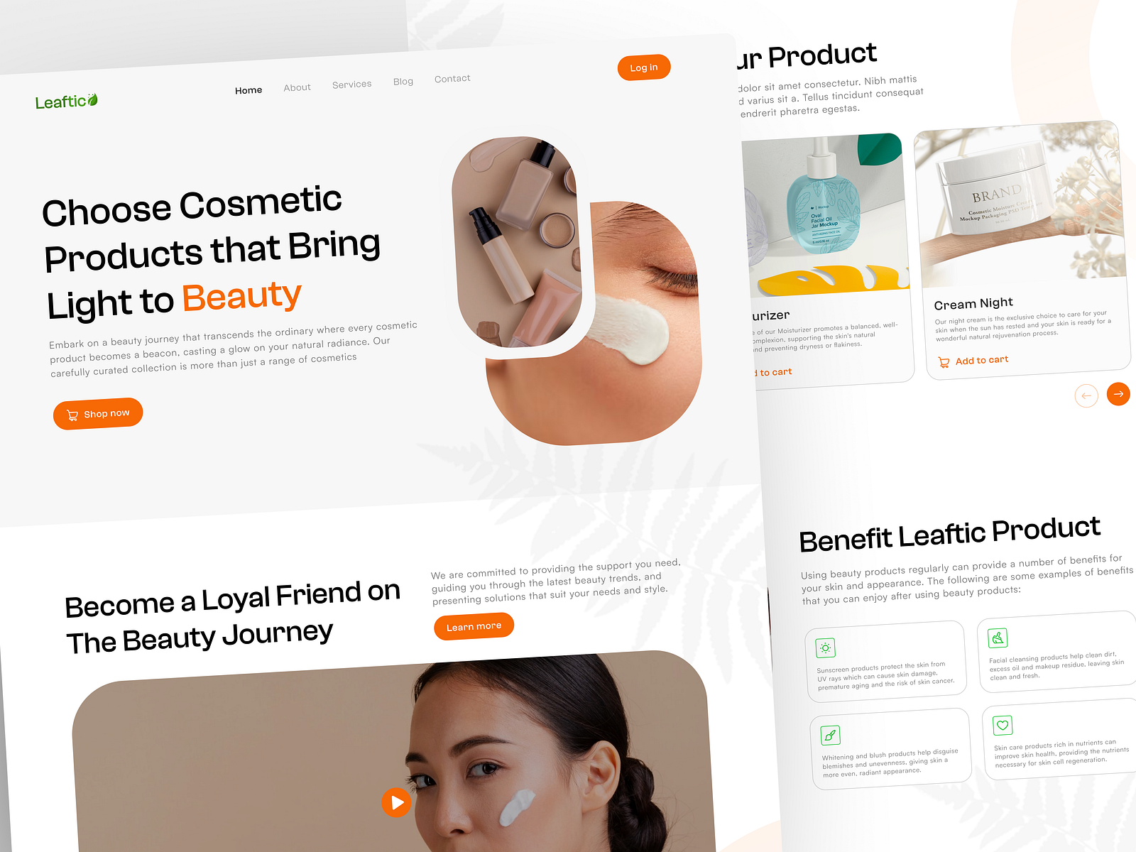 Leaftic - Skincare Landing Page By Musthofa Abdul Hakim For Helv Space 