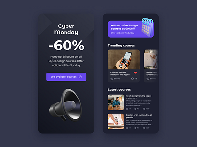 Daily UI : 036 Special Offer 📣 appdesign dailyui dailyuichallenge36 darkmode designcourses designinspiration mobile mobileappdesign specialoffers ui uichallenge userinterface