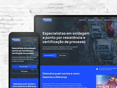 Welding Science - Website automotive blue brasil institucional ui ui design uiux user interface web design webdesign welding