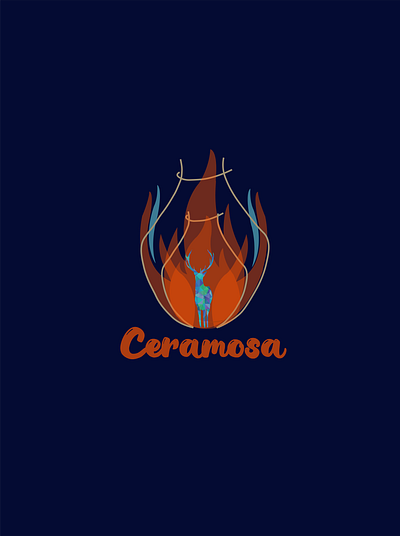 Logo for art studio Ceramosa art branding graphic design logo