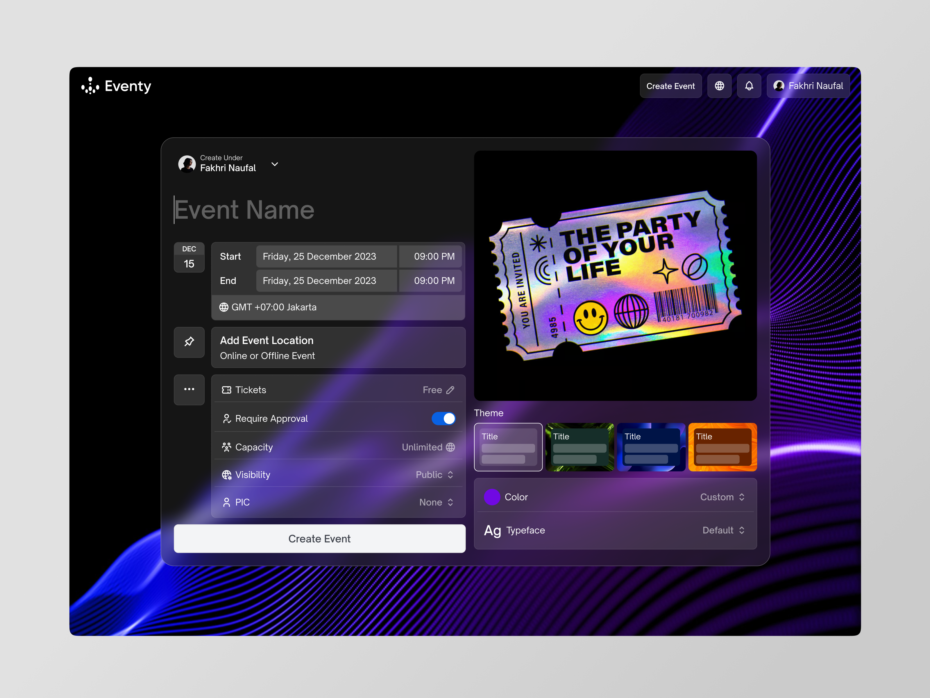 Eventy - Event Management create create event dashboard dashboard event event event management event organizer management minimal organizer party product design saas schedule tickets ui ux