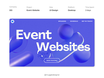 DD Event Website by Muggle Designer 3d animation branding design graphic design illustration logo motion graphics ui vector