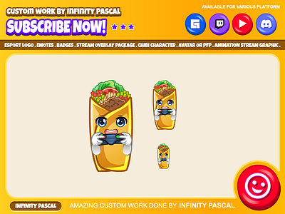 🌯🤤Cute Tasty Breakfast Burritos Emote🌯🤤 animation burrito custom emotes twitch design discord emotes facebook emotes food graphic design healtyfood illustration logo loyalty badges mexicanfood twitch emotes twitchemotes youtube emotes