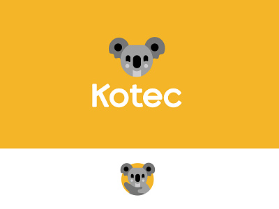 Kotec animal bear bold branding design geometric koala logo logodesign modern technology
