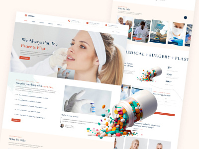 Doccare - Medical Website Template 3d agency animation branding business company corporate creative dental design graphic design health clinics hospitals illustration logo medical medicin motion graphics ui web