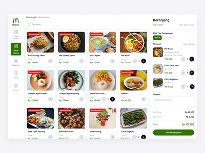 Point Of Sales dashboard food point of sales ui user experience user interface