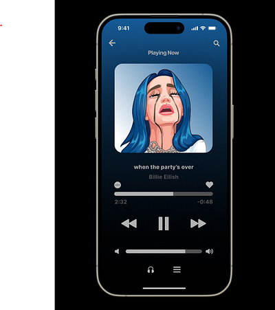 a music app interface. branding graphic design mobile interface design music app design music app prototype ui uiux design web design