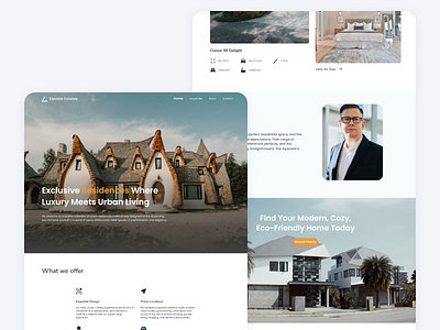 Residential Landing Page building home house property real estate residence ui ux website