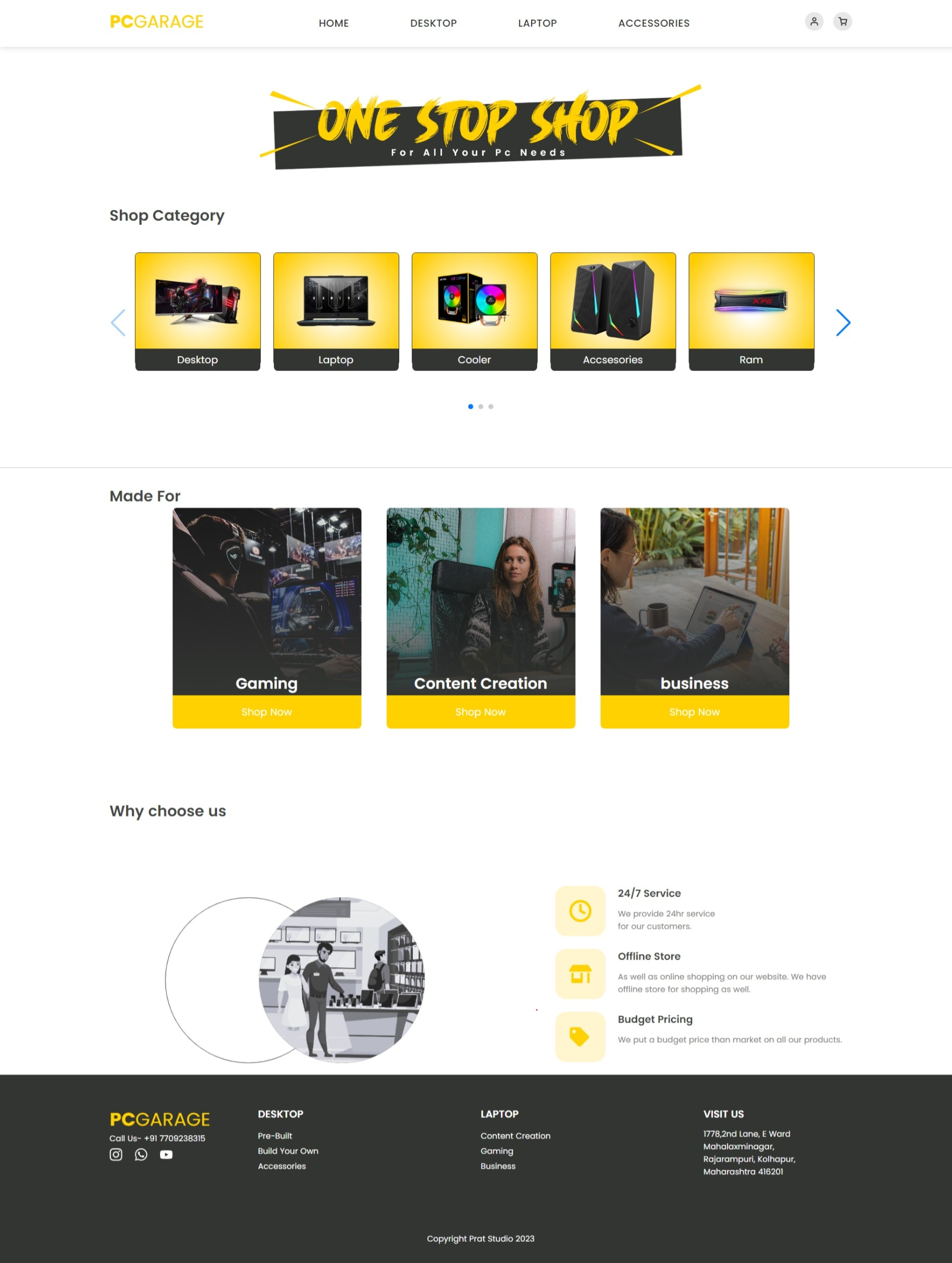 Computer sales web design adobe xd computer sales website ecommerce web design ui web design web developnment