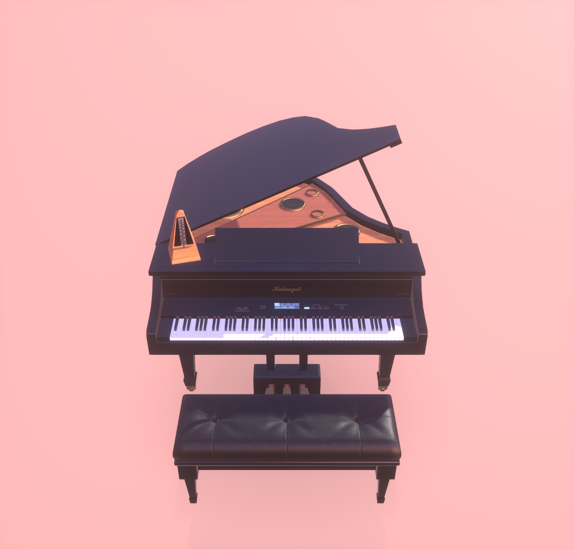 Piano 3d animation web