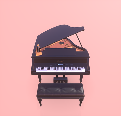 Piano 3d animation web