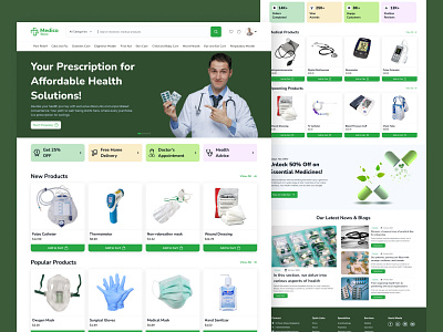 Pharmacy E-Commerce Website adobe xd design design uiux doctor template droip pharmacy template droip template ecommerce figma design landing page landing page design landing page designer medicine landing page medicine website online store pharmacy pharmacy e commerce website uxui web designer website design website designer