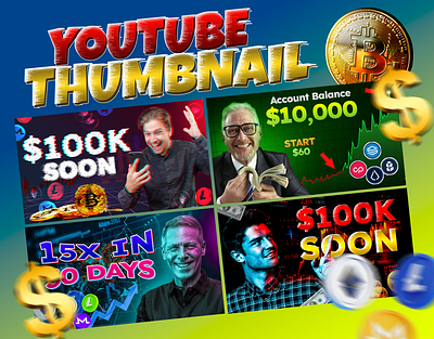 Crypto Youtube Thumbnail Design thumbnails