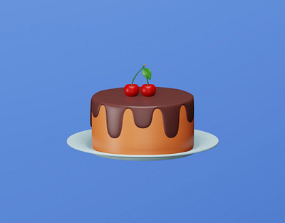 Pudding Cake 🍮 blender 3d