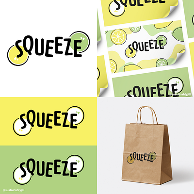 Squeeze- Branding & Logo Design brand illustration branding business card color palette design digital art graphic design illustration lemon lime logo procreate
