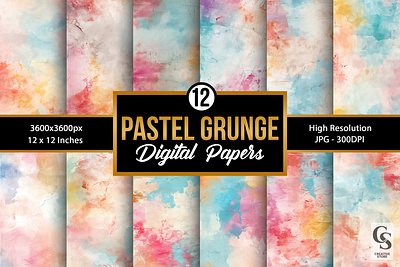 Pastel Grunge Texture Digital Papers digital papers grunge texture paper texture pastel pastel grunge rustic grunge texture background