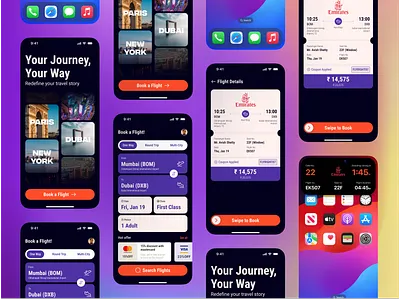 A Flight booking app! 3d branding graphic design ui