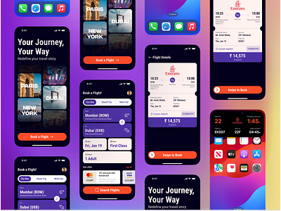 A Flight booking app! 3d branding graphic design ui