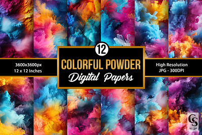 Colorful Powder Seamless Digital Papers colorful powder powder powder background powder digital papers powder texture rainbow rainbow powder