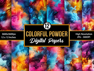 Colorful Powder Seamless Digital Papers colorful powder powder powder background powder digital papers powder texture rainbow rainbow powder