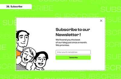 Daily UI Day 26 - Subscribe page 100 days ui daily ui day 26 graphic design subscribe ui