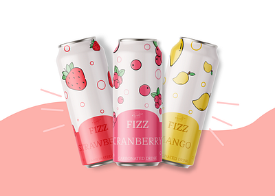 Packaging design for carbonated drinks branding graphic design logo