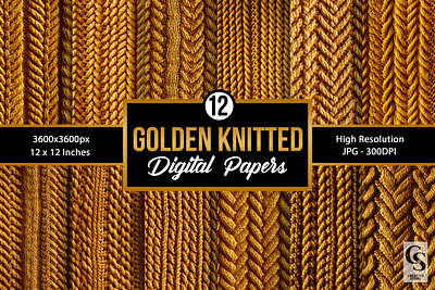 Gold Knitted Texture Backgrounds gold gold knit golden golden knit knit knit digital papers knit pattern knit texture knitted knitted background texture background winter knit