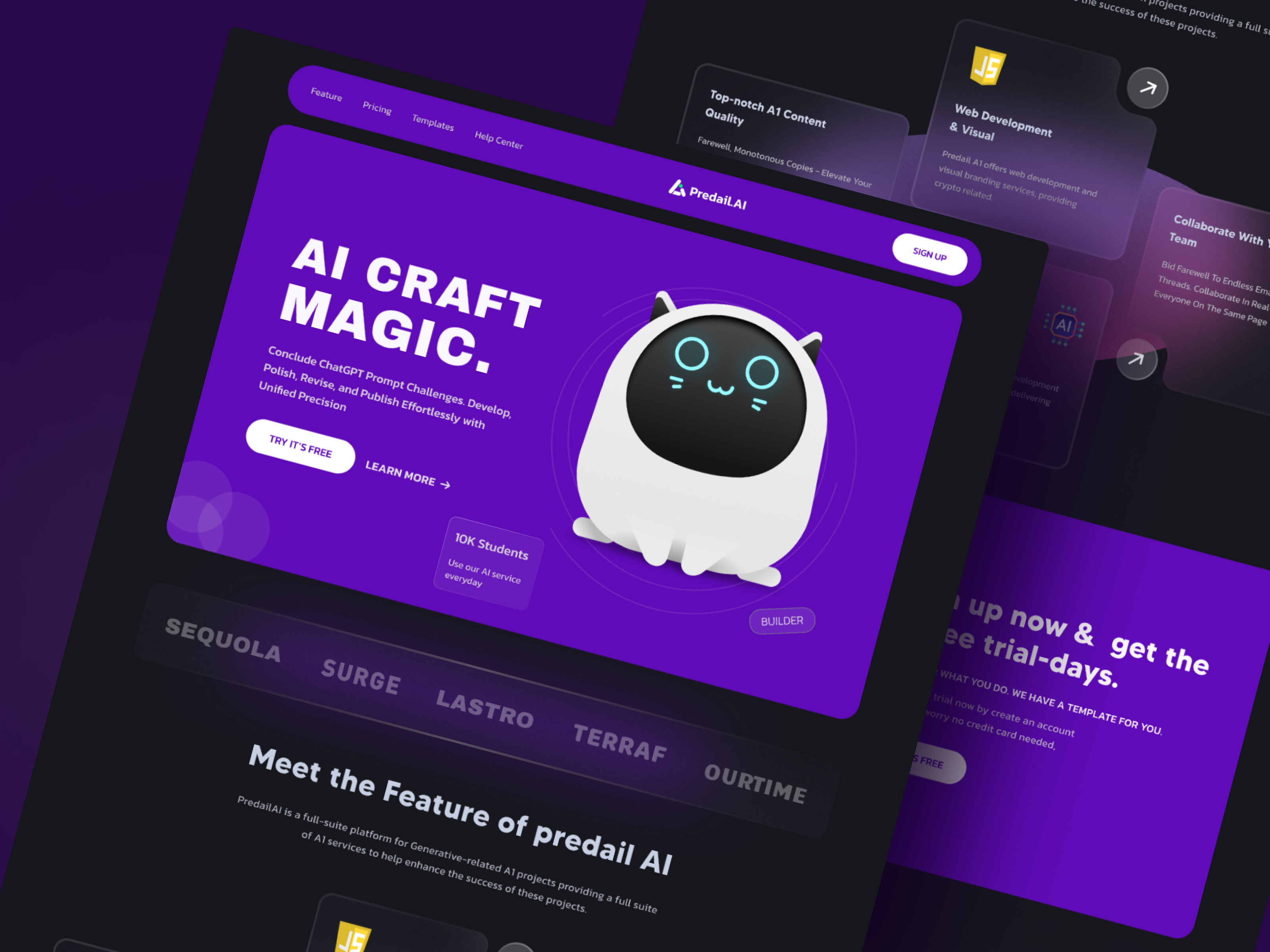 AI Landing Page Design by Aminur Rahman on Dribbble