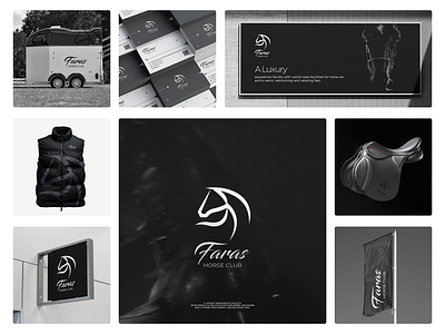 Faras Horse Club - Logo Design billboard black dubai flag horse horse trailers horselogo logo luxury saeed saeedzargaran sign