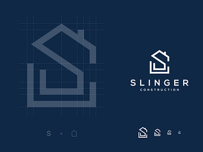 Slinger Construction - Logo Design branding construction creative design design services favicon graphic design home decor house icon logo logogram s logo